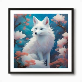 White Fox Art Print