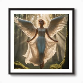 Angel In The Forest Art Print