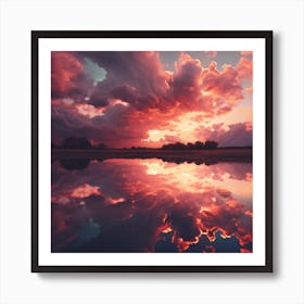 Sunset On The Water Art Print
