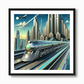 Futuristic Train 12 Art Print