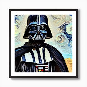 Darth Vader In Starry Night Art Print Art Print