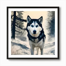 Husky Dog Art Print