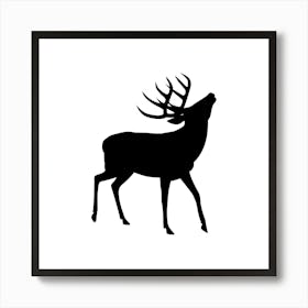 Deer Silhouette 2 Art Print