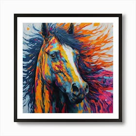 Colorful Horse 2 Art Print