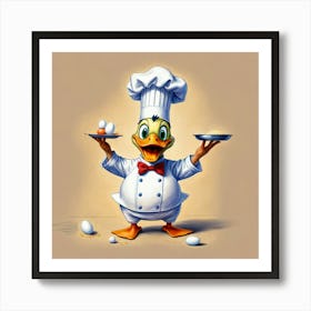 Chef Duck 29 Art Print