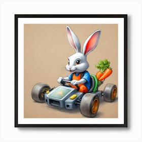 Bunny Kart Art Print