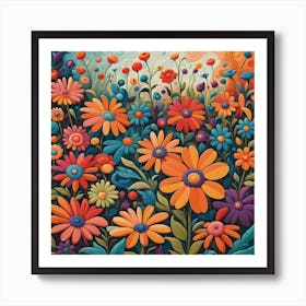 Colorful Flowers 1 Art Print