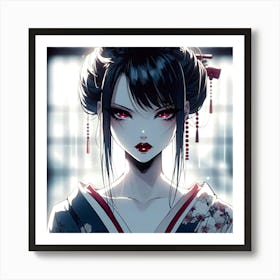 Geisha Creative Illustration Artwork 13 Art Print