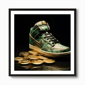 Nike Dunk Gold Coins Art Print