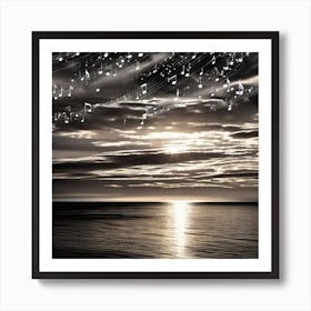 Music Notes In The Sky 3 Art Print