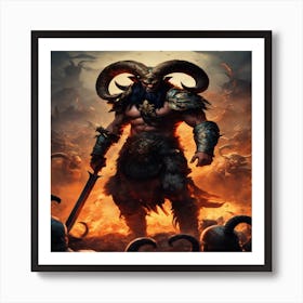 Horned Warrior Art Print