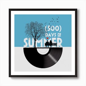 500 Days Of Summer Movie Square Art Print