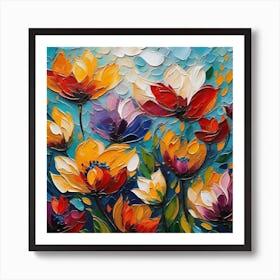 Colorful Flowers 6 Art Print