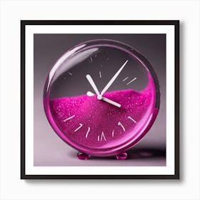 Pink Sand Clock Art Print
