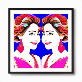 Two Indian Women Art Print