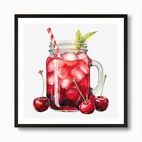 Cherry Iced Tea Art Print