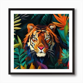 Tiger In The Jungle 2 Art Print