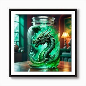 Dragon In A Jar Art Print