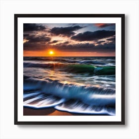 Sunset At The Beach 111 Art Print