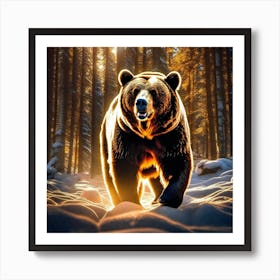 Bear In The Woods Art Print