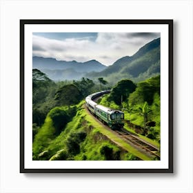 Train Landscape Transportation Mountain Travel Nature Road Railway Railroad Tree Transport (7) Art Print