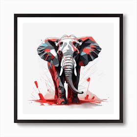 Abstract Elephant 3 Art Print