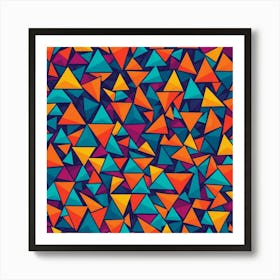 Abstract Triangles Seamless Pattern 1 Art Print