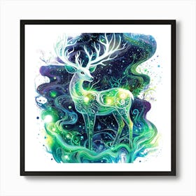 Deer Colors 1 Art Print