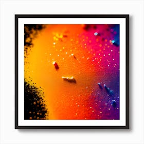 Abstract Colorful Paint Splashes Art Print