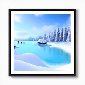 Winter Lake Art Print