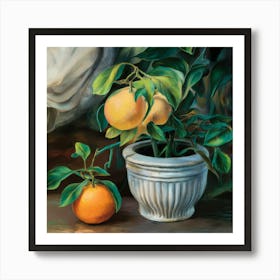 Oranges In A Pot 2 Art Print