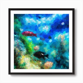 At a depth Art Print