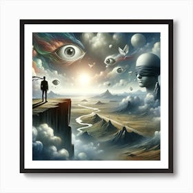 Blindfolded visionary Art Print