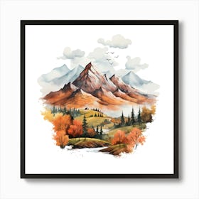 Watercolor Landscape 16 Art Print