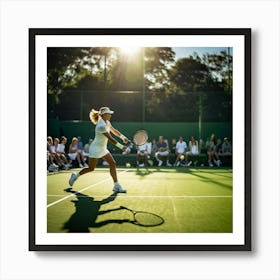 Tennis Player In Action 2 Art Print