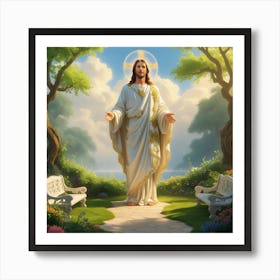 Jesus In The Garden 2 Art Print