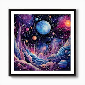 Galaxy Painting 2 Art Print