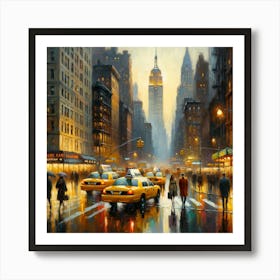 New York City Taxis II Art Print Art Print