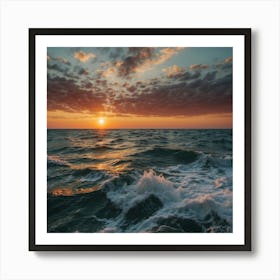Default Pictures Of The Sea At Sunset 0 Art Print