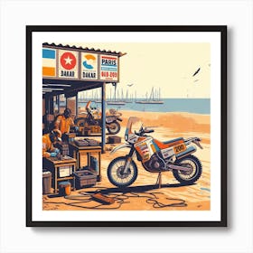 Dakar, Senegal. Vintage Travel Art Print