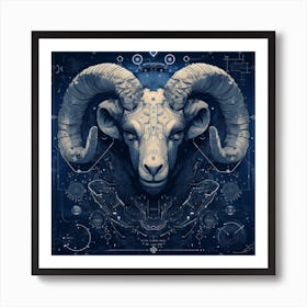 Ram Head 5 Art Print