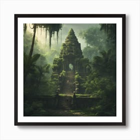 Angkor Temple In The Jungle Art Print