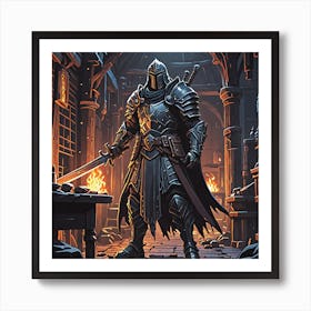 Knight In Armor Art Print