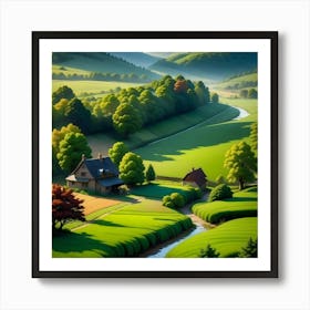 Landscape Painting 5 Art Print