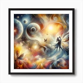 Love makes you fly Art Print
