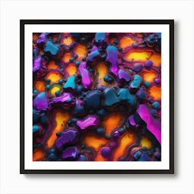 Abstract Fractal Art psychedelic background Art Print