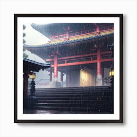 Rainy Day In Japan Art Print