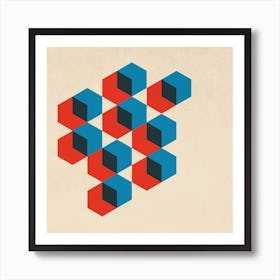 Geo Hexagons Art Print