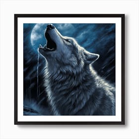 Howling Wolf 6 Art Print