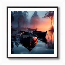 Boats Fine Art Posters By Csaba Fikker For Ai Art Depot 32 Art Print